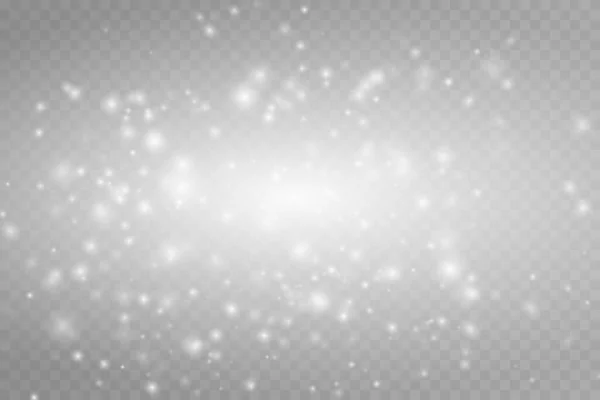 Staublicht Bokeh Licht Lichter Effekt Hintergrund Abstrakte Magische Lichtstaubeffekte Weihnachtsbeleuchtung — Stockvektor
