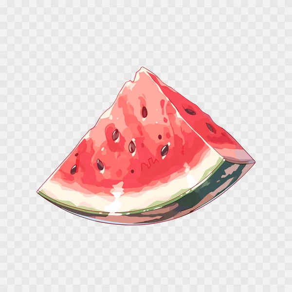 Vector Cartoon Detaillierte Frucht Wassermelone Süße Früchte Vektorabbildung Eps10 — Stockvektor