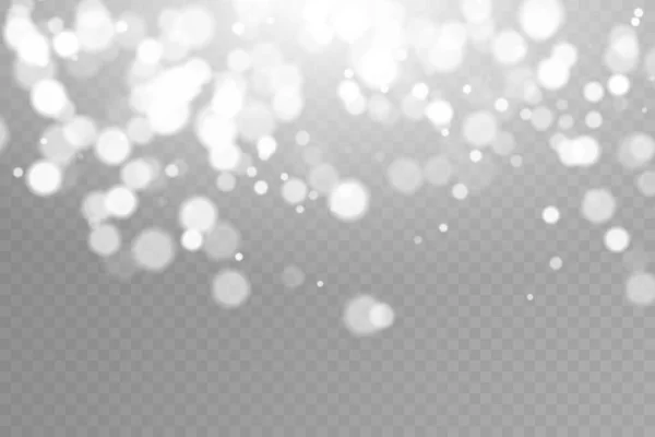 Абстрактний Світловий Ефект Світло Боке Ізольоване Прозорому Фоні Різдвяний Фон — стоковий вектор