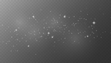 Parlak toz. Bokeh ışık efekti. Parıldayan Toz. Bokeh Işıkları. Bayram Tasarımı. Beyaz png tozu ışığı. Kıvılcım örtüsü. Vektör uzay yıldızları png. Şeffaf üzerinde parlayan yıldızlar