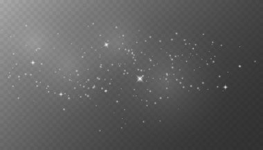 Parlak toz. Bokeh ışık efekti. Parıldayan Toz. Bokeh Işıkları. Bayram Tasarımı. Beyaz png tozu ışığı. Kıvılcım örtüsü. Vektör uzay yıldızları png. Şeffaf üzerinde parlayan yıldızlar