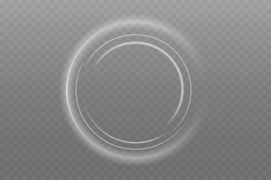 Parlak Dalga Hareketli Parlak Spiral Işık Dönüşü, Beyaz Parlayan Parçacıklar. Parlak gümüş neon halka çerçeve. Açık beyaz Twirl. Beyaz çizginin kıvrımlı ışık etkisi. Soyut lüks beyaz ışık