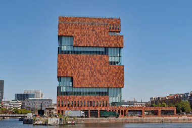 Antwerp, Belgium - August 2022: Exterior view of one of the buildings of the city's university