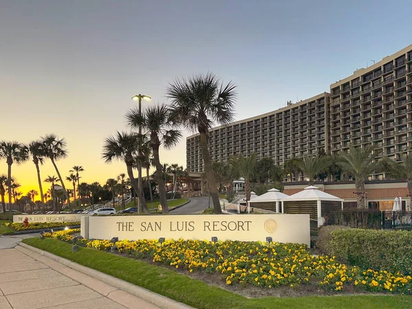 Galveston Teax Usa มภาพ 2023 ลงช ทางเข าโรงแรมซานล สอร ทหร — ภาพถ่ายสต็อก