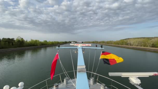 Marckolsheim Fransa Nisan 2022 Ren Nehri Ndeki Marckolsheim Kilitlenmek Üzere — Stok video