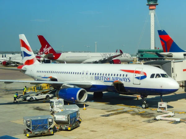 Londen Engeland Verenigd Koninkrijk Juni 2023 British Airways Airbus A320 — Stockfoto