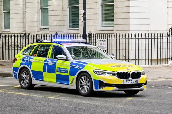 Лондон Англія Великобританія Серпня 2023 Поліцейський Патрульний Автомобіль Поліції Метрополітен — стокове фото