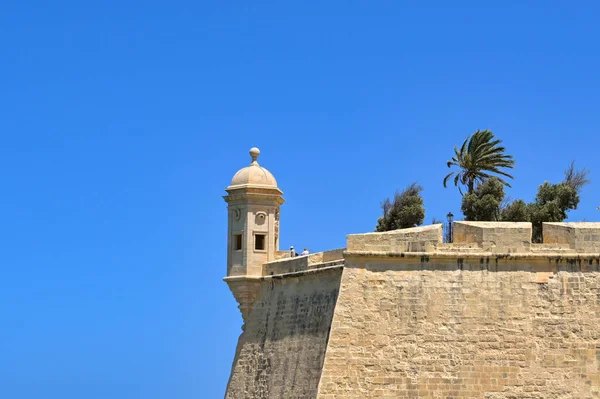 Valeta Malta Agosto 2023 Gente Mirador Guardiola Valletta Torre Está — Foto de Stock
