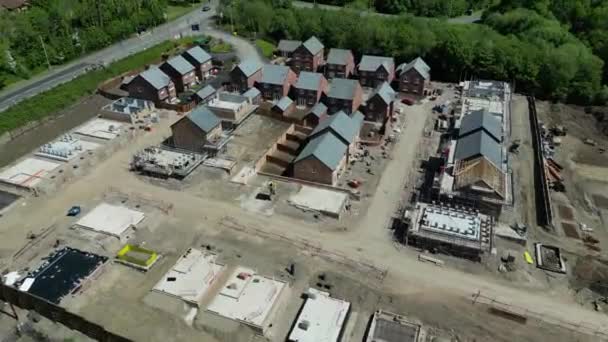 Pontypridd Wales Listopadu 2023 Drone View New Housing Development South — Stock video