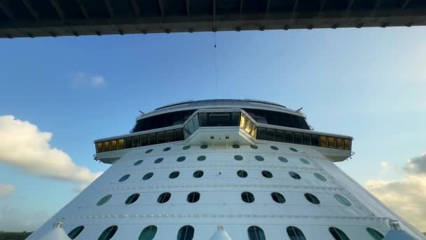 Panama Csatorna Panama 2024 Január Egy Sétahajó Eleje Amely Vastagbélben — Stock videók