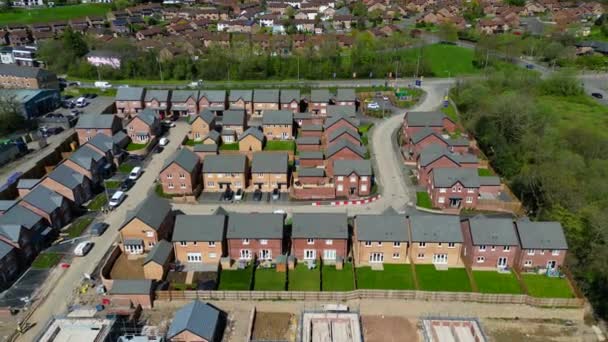 Pontypridd Wales Dubna 2024 Drone View New Housing Development South — Stock video