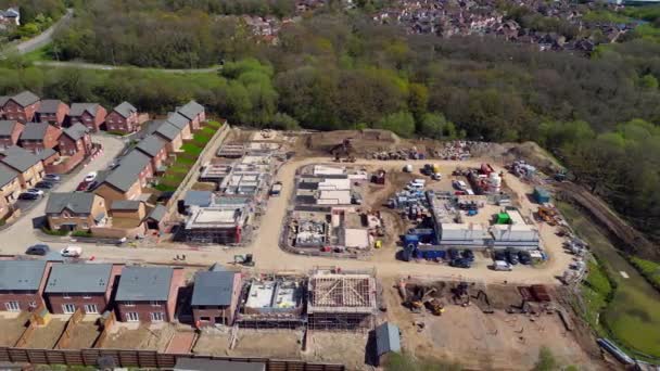 Pontypridd Walia Wielka Brytania Kwietnia 2024 Drone View New Housing — Wideo stockowe