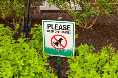 Köpek sahiplerini uyarın, köpeklerini çimlerin üzerinde kirletmesinler. Kimse yok..