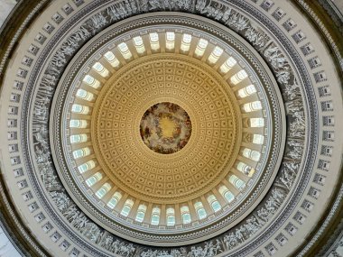 Washington DC, ABD - 2 Mayıs 2024: Kongre Binası 'nın iç manzarası