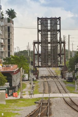 Fort Lauderdale, Florida, ABD - 2 Aralık 2023 Tren rayları 