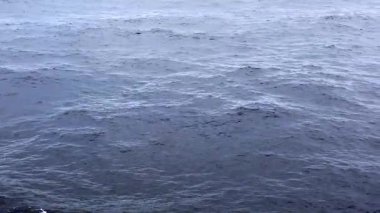 Hareketli bir gemiden görünen sakin bir deniz. İnsan yok. Arkaplan. 