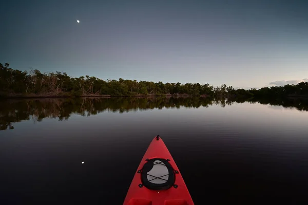 Kayak Rosso Coot Bay Nel Parco Nazionale Delle Everglades Florida — Foto Stock