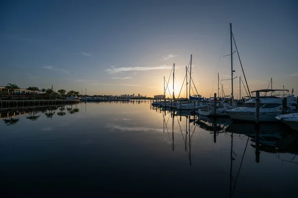 Miami Florida Luglio 2023 Yacht Barche Vela Attraccati Dinner Key — Foto Stock