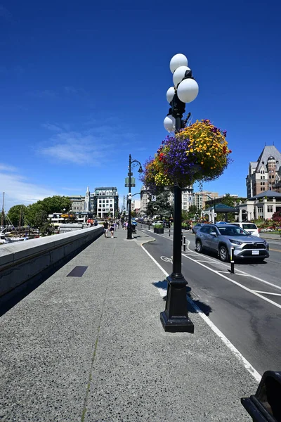 Victoria British Columbia August 2023 Straßenszene Strahlend Klaren Sonnigen Sommertagen — Stockfoto