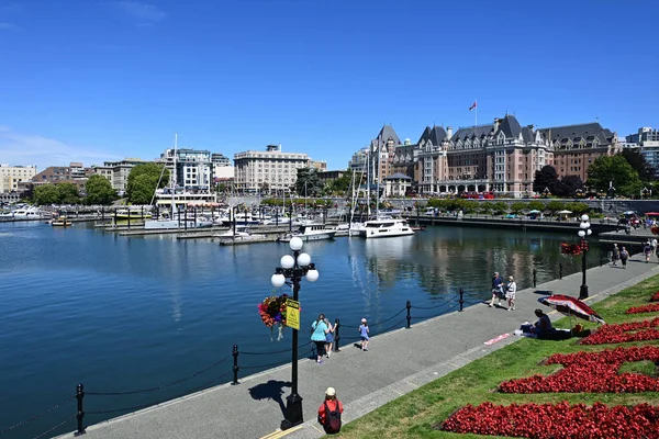 Victoria British Columbia Ağustos 2023 Victoria Limanı Sakin Güneşli Yaz — Stok fotoğraf