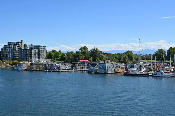 Victoria British Columbia August 2023 Victoria Harbour Calm Clear Sunny — Stock Photo, Image