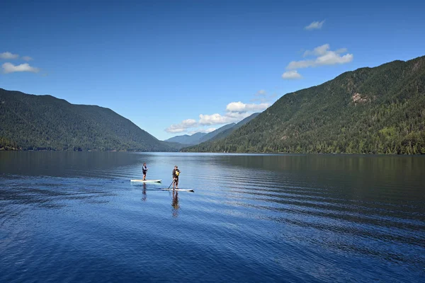 Olympic National Park Washington Agosto 2023 Dois Paddleboards Águas Límpidas — Fotografia de Stock