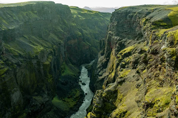 아이슬란드 피알라바카 보호구역의 화려한 협곡과 — 스톡 사진