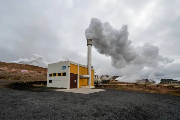 Myvatn Ισλανδία Σεπτεμβρίου 2023 Bjarnarflag Γεωθερμικός Σταθμός Στη Γεωθερμική Περιοχή — Φωτογραφία Αρχείου