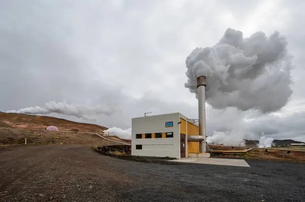 Міватн Ісландія Вересня 2023 Геотермальна Станція Ярнарфа Геотермальному Районі Міватн Стокове Фото
