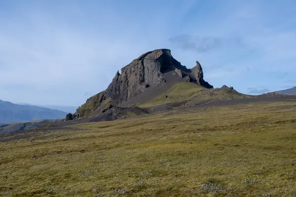 Einhyrningur Jednorožec Hora Přírodní Rezervaci Fjallabak Island Pod Slunnou Podzimní — Stock fotografie