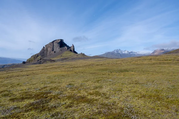 Einhyrningur Jednorožec Hora Přírodní Rezervaci Fjallabak Island Pod Slunnou Podzimní — Stock fotografie