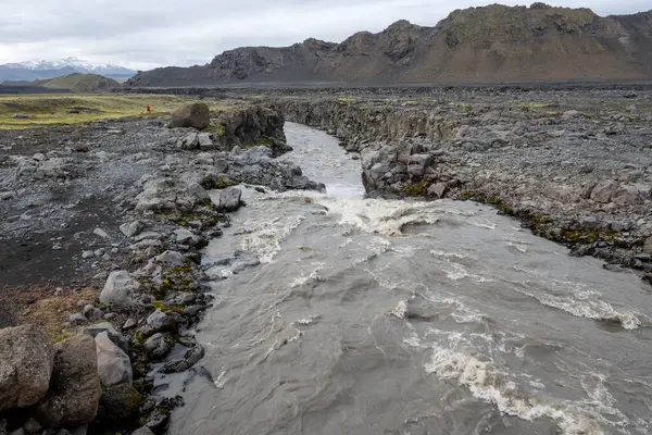 아이슬란드의 피알라바카 보호구역의 이나리 에마키아 햇볕이 오버캐스트 — 스톡 사진