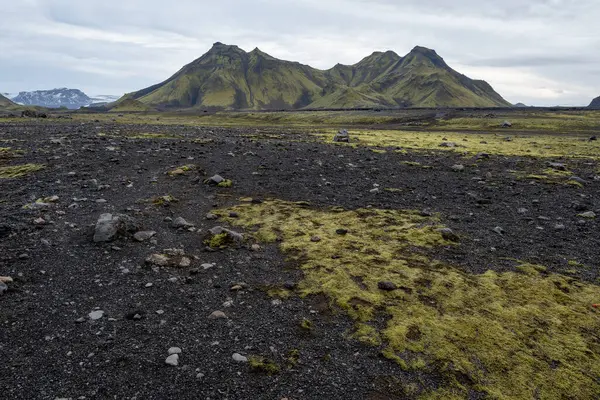 Ηφαίστειο Λιβάδια Λάβας Του Φυσικού Καταφυγίου Fjallabak Στα Ισλανδικά Υψίπεδα — Φωτογραφία Αρχείου