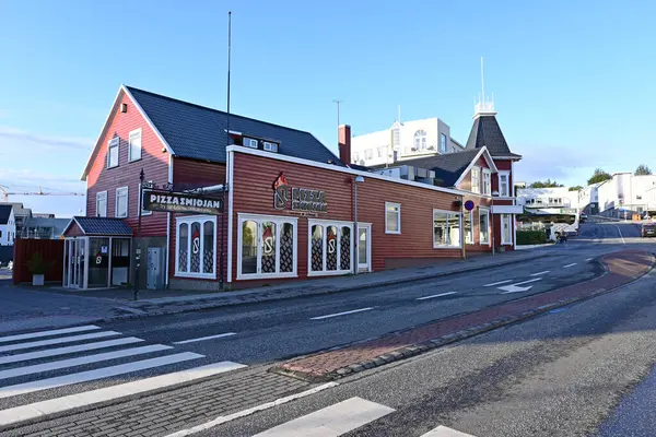 Akureyri Iceland September 2023 Colorful Picturesque Street Scene Akureyri City — Stock Photo, Image