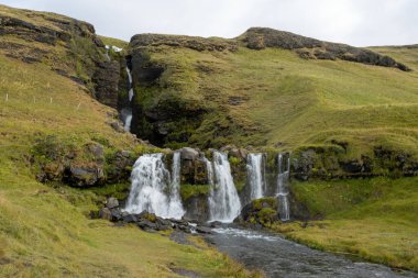 Gluggafoss - Window Falls - Hvolsvollur, İzlanda yakınlarındaki Merkjarfoss olarak da bilinir..