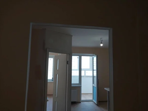Modern Minimalistisk Lägenhet Renovering Byggnad — Stockfoto