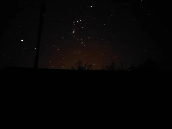 Céu Noturno Bonito Com Estrelas — Fotografia de Stock