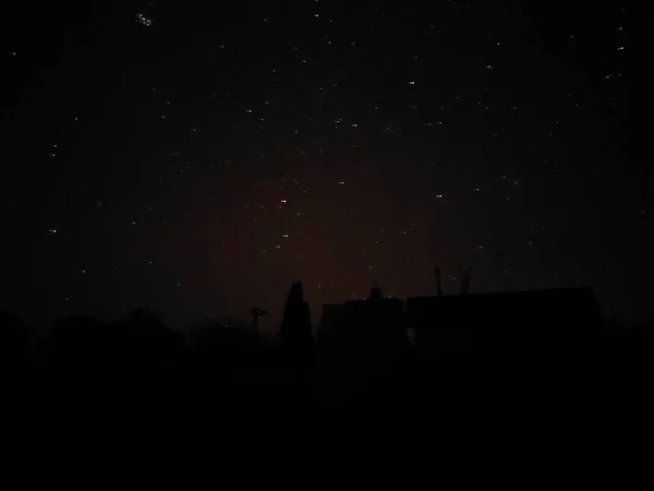 Beau Ciel Nocturne Avec Les Étoiles — Photo