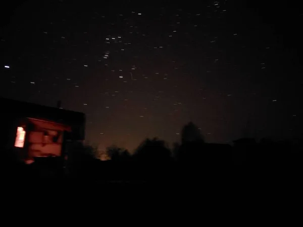 Beau Ciel Nocturne Avec Les Étoiles — Photo