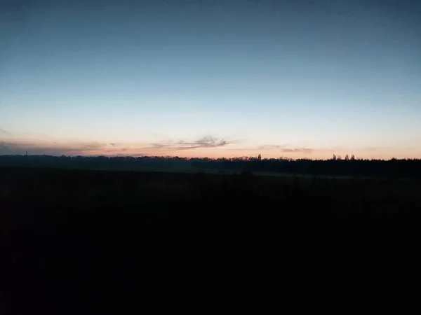 Panorama Mañana Noche Del Amanecer — Foto de Stock