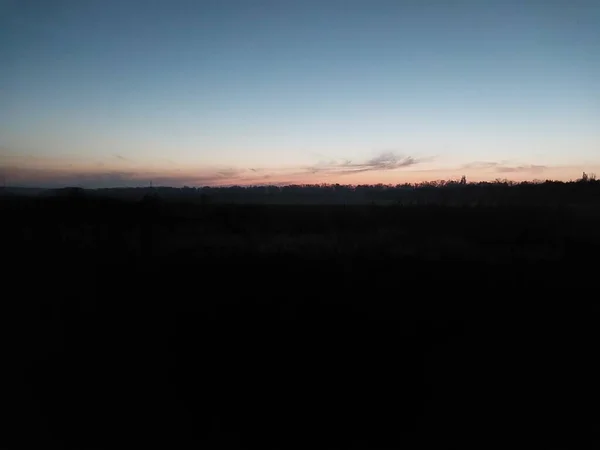 黎明时分的早晚全景 — 图库照片