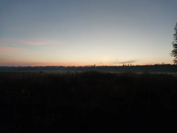 Poranna Nocna Panorama Świtu — Zdjęcie stockowe