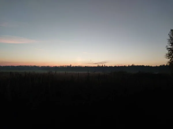 Poranna Nocna Panorama Świtu — Zdjęcie stockowe