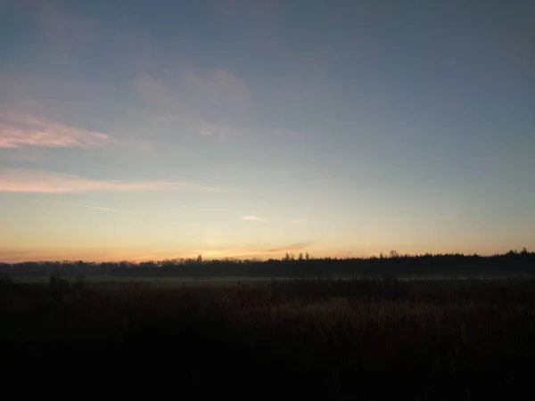 夜明けの朝と夜のパノラマ — ストック写真