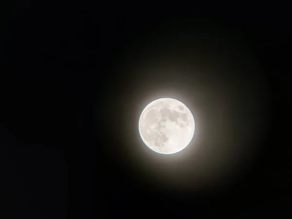 Malam Bulan Close Langit — Stok Foto