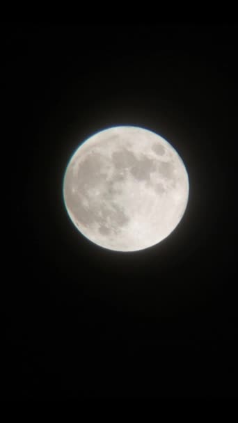 Nocny Księżyc Bliska Niebie — Wideo stockowe
