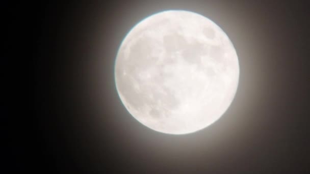 Nocny Księżyc Bliska Niebie — Wideo stockowe