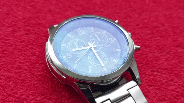 Mechanical Quartz Wrist Watch Men — Stock Video