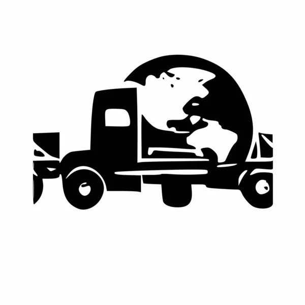 Logotipo Empresa Transporte Para Implementación Del Transporte Carga — Foto de Stock