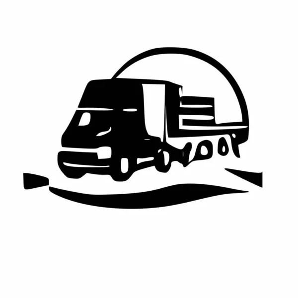 Logo Přepravní Společnosti Pro Realizaci Nákladní Dopravy — Stock fotografie